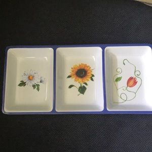 Lazy Susan vintage divider/snack tray
